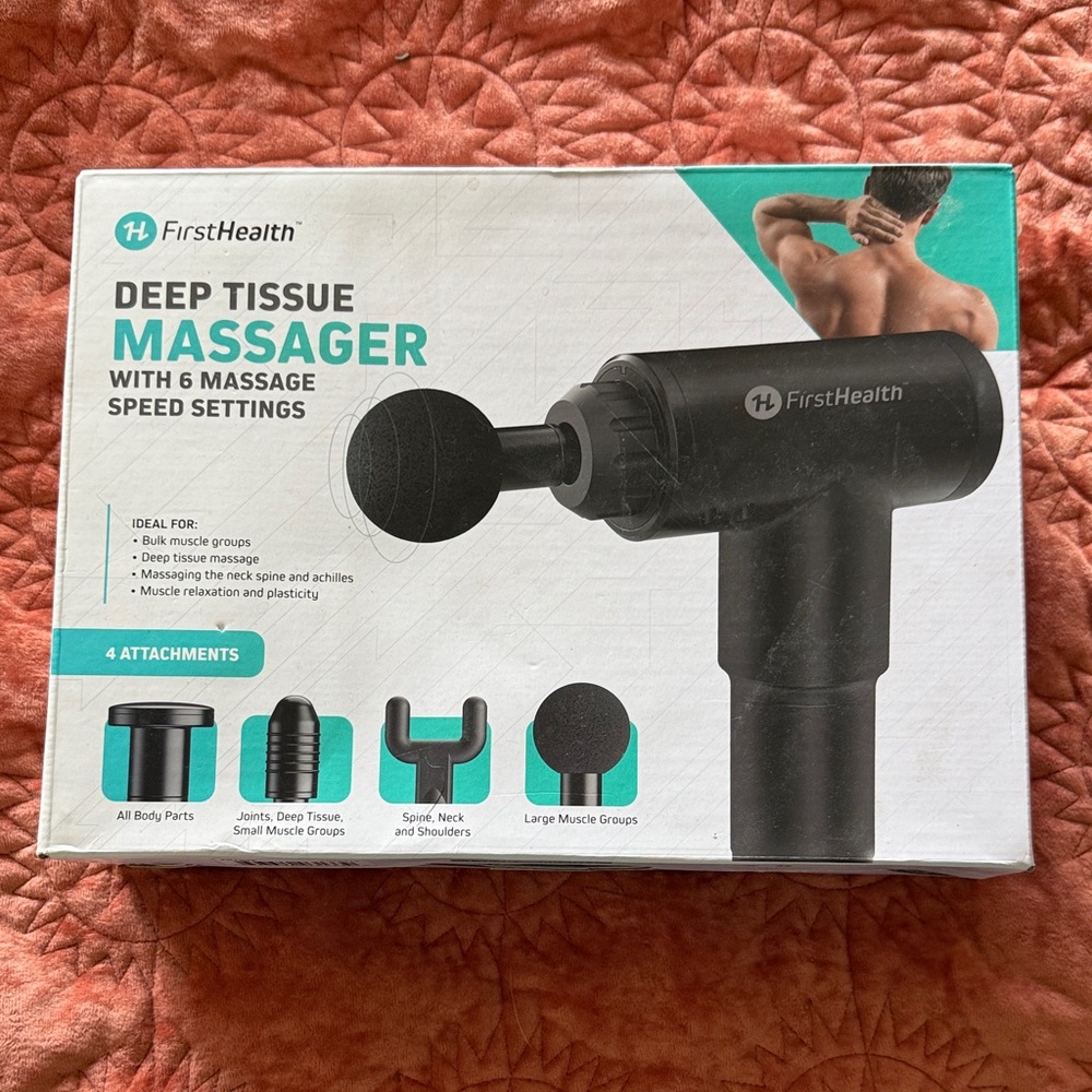 FirstHealth Deep Tissue Massager with Attachments